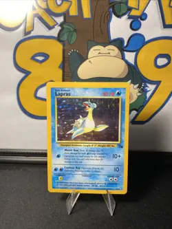 Pokemon TCG Lapras 10/62 Fossil Unlimited Holo Rare Vintage 1999 WOTC - Image 4