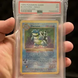 1999 POKEMON BASE SET SHADOWLESS #2 BLASTOISE-HOLO PSA 1 - Image 1