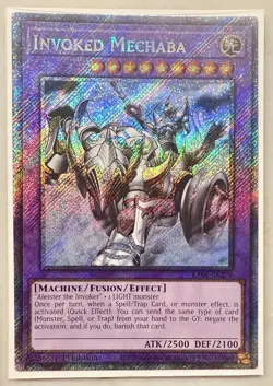 Yugioh! 1x Invoked Mechaba RA04-EN279 Platinum Secret Rare 1st Ed NM - Image 1