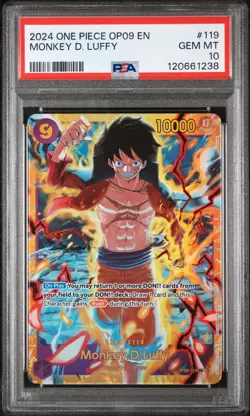 2024 One Piece Op09-Emperors In The New World Monkey D. Luffy PSA 10 #119 - Image 1