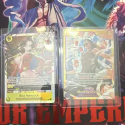 One Piece Card Game OP11 Boa Hancock & Monkey D. Luffy Foil x2 English Cards - Image 1