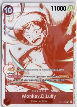 ST10-006 Monkey.D.Luffy Super Rare Promo Foil English One Piece TCG Card TCG - Image 1