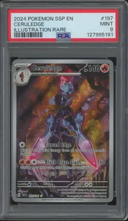 2024 Pokemon SSP EN Illustration Rare #197 Ceruledge Mint PSA 9 - Image 1