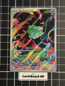 Pokemon TCG Bulbasaur 133/132 Mega Evolution Secret Illustration Rare IR Stamped - Image 1