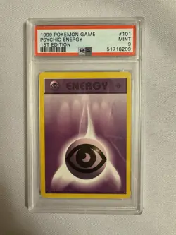 1999 Pokemon 1st Edition Shadowless Psychic Energy Base Set 101/102 - PSA 9 Mint - Image 1