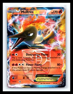 💥 Moltres EX (Team Plasma) 14/135 Plasma Storm HOLO - Pokemon Card - 2012 - Image 1