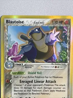Pokemon TCG Blastoise EX Crystal Guardians Holo Rare Card 2/100 Delta Species - Image 2