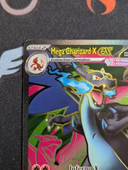 Mega Charizard X ex 109/094 Me02: Phantasmal Flames Pokemon TCG UR Holo NM 🔥🔥2 - Image 3