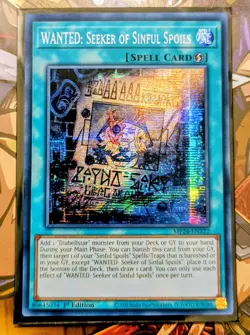 Wanted: Seeker of Sinful Spoils (Prismatic Secret Rare) - MP24-EN122 - Yu-Gi-Oh - Image 1