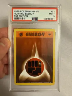 1999 Pokemon 1st Edition Shadowless Fighting Energy Base Set 97/102 - PSA 9 Mint - Image 2