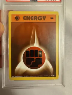 1999 Pokemon 1st Edition Shadowless Fighting Energy Base Set 97/102 - PSA 9 Mint - Image 3