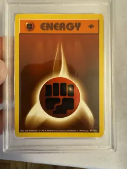1999 Pokemon 1st Edition Shadowless Fighting Energy Base Set 97/102 - PSA 9 Mint - Image 3