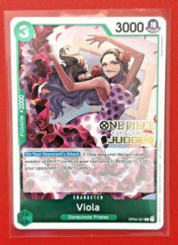 Viola Judge Pack Vol. 4 One Piece Foil Stamped Promo Card OP04-021 - Image 1