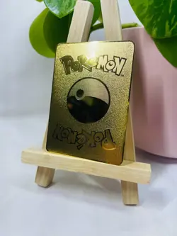 Birthday Pikachu - Collectible Gold Metal Card For Display Only Tracked Postage! - Image 5