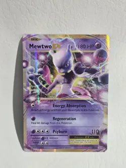 Pokemon Mewtwo EX TCG Holo Ultra Rare Card Evolutions 52/108 NM Condition - Image 1