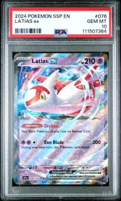 2024 Pokemon Surging Sparks # 076 Latias EX PSA 10 Card GEM MINT! Trusted Seller - Image 1