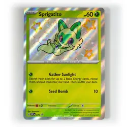 Pokemon - Sprigatito - SVP076 - SV Paldean Fates - Black Star Promo - Shiny Card - Image 1