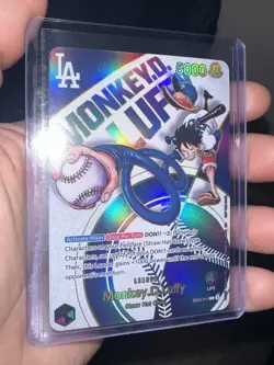 Monkey D Luffy EB02-010 L Dodgers One Piece Promo CUSTOM Card English 2025 NM+ - Image 1