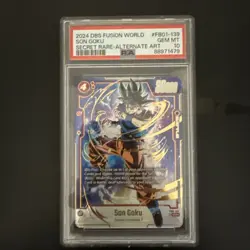 Dragon Ball Super Card Game Son Goku FB01-139 SCR Secret Rare ALT-ART-PSA10 UK - Image 1