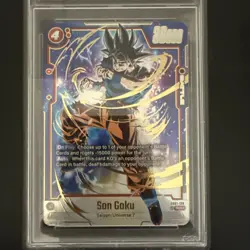 Dragon Ball Super Card Game Son Goku FB01-139 SCR Secret Rare ALT-ART-PSA10 UK - Image 2