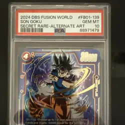 Dragon Ball Super Card Game Son Goku FB01-139 SCR Secret Rare ALT-ART-PSA10 UK - Image 3