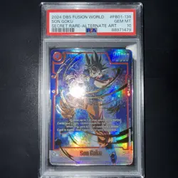 Dragon Ball Super Card Game Son Goku FB01-139 SCR Secret Rare ALT-ART-PSA10 UK - Image 4
