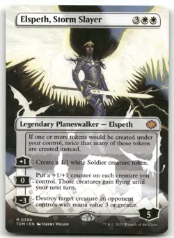 Elspeth, Storm Slayer (Borderless) #398 MTG Tarkir TDM NM X1 - Image 1