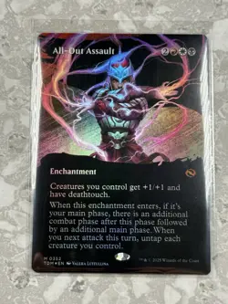All-Out Assault (Borderless) #352 FOIL MTG Tarkir TDM NM X1 - Image 1