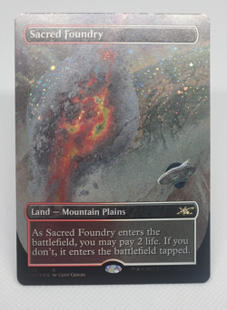 MTG English Sacred Foundry Borderless Galaxy Foil #536 NM Foil Unfinity Magic - Image 1