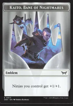 Kaito, Bane Of Nightmares - 17 - Token - DSK - NM - MTG Magic the Gathering - Image 1