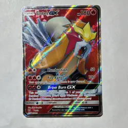 Pokemon Entei GX 71/73 Shining Legends Ultra Rare Full Art Holo English Card - Image 1
