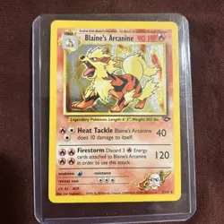 Pokemon TCG Blaine's Arcanine Holo Rare Card Gym Challenge 1/132 - Image 1