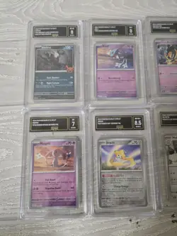 Lot Of 10 GMA Graded Pokemon Cards Scarlet & Violet Ogerpon EX Registeel - Image 2