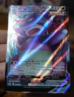 Slowking VMAX 100/198 Misalignment Error Miscut Misprint Pokemon Card NM % - Image 1