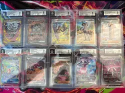 Pokemon 10x Graded Card Lot Beckett All SARs Lot#40 - Image 1