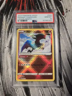 2023 Pokemon Crown Zenith Radiant Charizard Full Art Holo PSA 10 #020/159 - Image 1