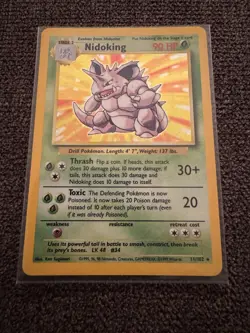 Pokemon TCG Nidoking Holo Rare 11/102 Base Set and Giovanni’s Nidoking #34 NM! - Image 2