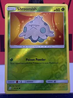 Shroomish 5/236 Sun & Moon Unified Minds Pokemon TCG Reverse Holo Common 2019 NM - Image 3