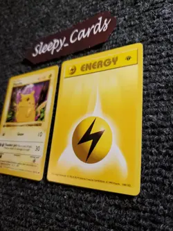 Pokemon First 1st Edition Pikachu 58/102 Red Cheeks Shadowless, With Energy LP - Image 3