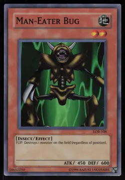 Man-Eater Bug LOB-108 Super Rare Legend of Blue Eyes White Dragon Yu-Gi-Oh - Image 1