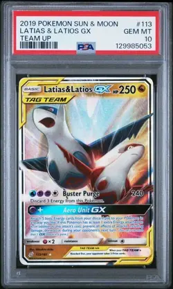 2019 Pokemon Sun & Moon Latias & Latios GX Team Up #113 PSA 10 Gem Mint - Image 1
