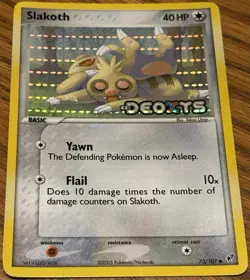 2005 Pokemon EX Deoxys Slakoth #73/107 Reverse Holo Stamped Vintage VLP🔥🔥🔥 - Image 1