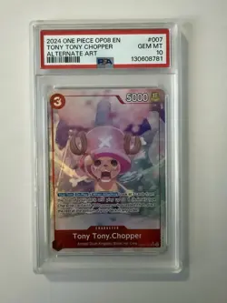 Tony Tony Chopper OP08-007 Two Legends One Piece English PSA 10 Alt Art Card - Image 1
