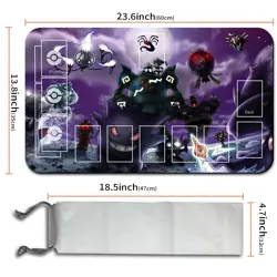 Pokemon Playmat gengar With Zones + Free Bag Trading Card Game Playmat of TCG - Image 2