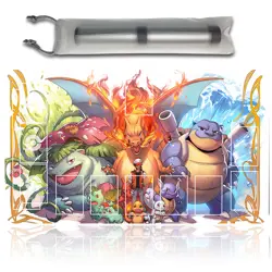 Pokemon Playmat With Zones + Free Bag Trading Card Game Playmat of MTG TCG CCG - Image 1