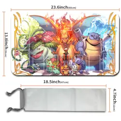 Pokemon Playmat With Zones + Free Bag Trading Card Game Playmat of MTG TCG CCG - Image 2