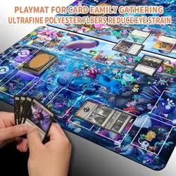 Pokemon Playmat With Zones + Free Bag Trading Card Game Playmat of MTG TCG CCG - Image 5
