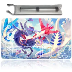 Pokemon Playmat With Zones + Free Bag Trading Card Game Playmat of MTG TCG CCG - Image 1