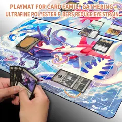 Pokemon Playmat With Zones + Free Bag Trading Card Game Playmat of MTG TCG CCG - Image 5