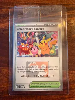 Pokemon TCG Celebratory Fanfare Ace Trainer Reward MEP 028 Promo New Sealed - Image 1
